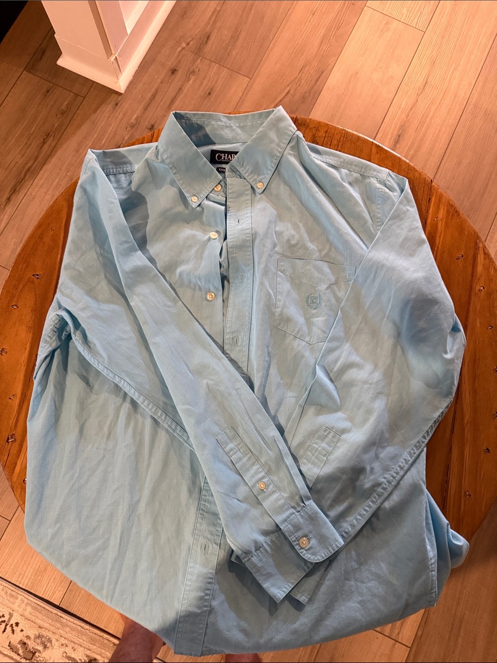 Chaps Light Blue Men's Button-Down Shirt Jacket